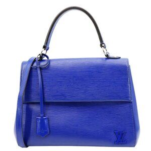 Louis Vuitton  Cluny MM Epi Leather Top Handle Crossbody Bag Blue